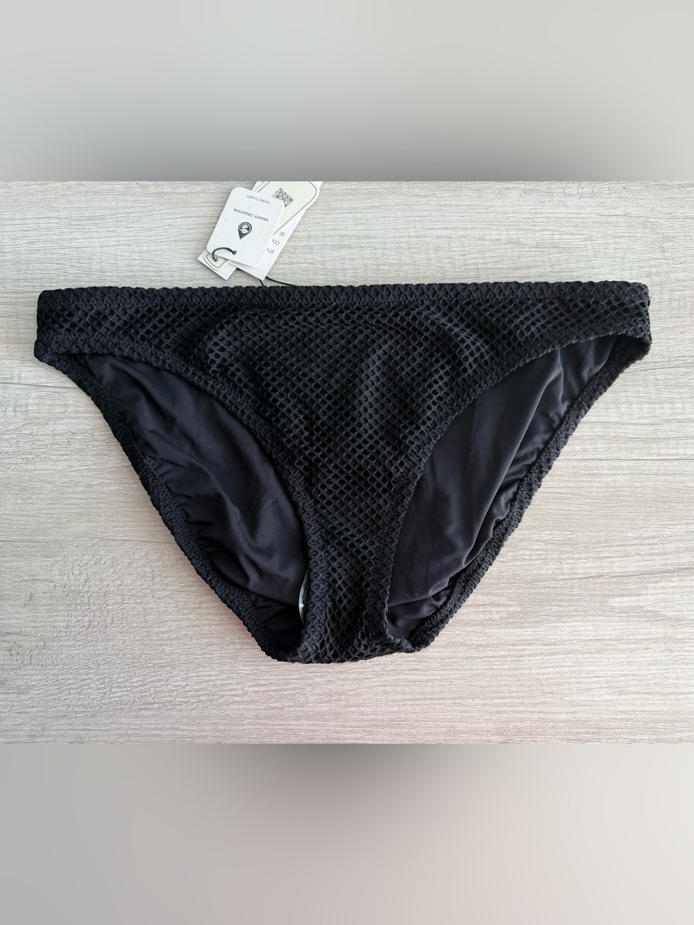Sanctuary Women's Black Sea Crochet Hipster Bikini Bottoms Size Medium